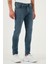 Streç Pamuklu Slim Fit Normal Bel Dar Paça Jeans Erkek Kot Pantolon 1124S62NAPOLI 2