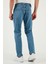 Streç Pamuklu Comfort Fit Yüksek Bel Boru Paça Jeans Erkek Kot Pantolon 4400S51TEXAS 5