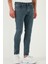 Streç Pamuklu Slim Fit Normal Bel Dar Paça Jeans Erkek Kot Pantolon 1124S73NAPOLI 2