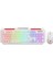 Knight KM-11W Rainbow Aydınlatmalı Kablolu Oyuncu Klavye & Rgb Mouse Set - Beyaz 1
