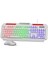 Knight KM-11W Rainbow Aydınlatmalı Kablolu Oyuncu Klavye & Rgb Mouse Set - Beyaz 2