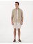 Erkek Bej Slim Fit Gofre Beli Lastikli Dokuma Şort 50305289-VR011 1