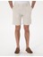 Erkek Bej Slim Fit Gofre Beli Lastikli Dokuma Şort 50305289-VR011 2