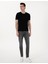 Erkek Siyah Slim Fit Bisiklet Yaka Triko Tişört 50306131-VR046 4