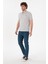 Erkek Açık Gri Tişört Basic 50306007-VR001 5