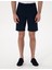 Erkek Lacivert Slim Fit Gofre Beli Lastikli Dokuma Şort 50305289-VR033 2