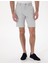 Erkek Gri Slim Fit Gofre Beli Lastikli Dokuma Şort 50305289-VR024 2