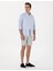 Erkek Gri Slim Fit Gofre Beli Lastikli Dokuma Şort 50305289-VR024 3