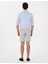 Erkek Gri Slim Fit Gofre Beli Lastikli Dokuma Şort 50305289-VR024 4