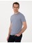 Erkek Mavi Slim Fit Merserize Basic Tişört 50302560-VR036 3