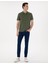 Erkek Haki Regular Fit %100 Pamuk Polo Yaka Basic Tişört 50306449-VR027 4