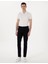 Erkek Siyah Slim Fit Beli Lastikli Kanvas Pantolon 50308080-VR046 1