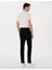 Erkek Siyah Slim Fit Beli Lastikli Kanvas Pantolon 50308080-VR046 4