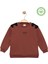 Kız Çocuk %100 Pamuk Fiyonk Detaylı Kiremit Sweatshirt - Kız Çocuk Giyim 1