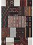 Siesta Vintage 32-195 Etnik Eskitme Patchwork Desenli Dokuma Tabanlı Yıkanabilir Şönil Salon ve Oda Halısı 1