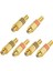 Rca Konnektör Fişi, 6'lı Paket Rca Dişi Fiş Vidaları Ses Video In-Line Jack Adaptörü Altın Kaplama Lehim Tipi, Altın (Yurt Dışından) 1