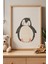 Eğlenen Penguen - Doğal Ahşap Çerçeveli Çocuk ve Bebek Odası Tablosu 1