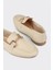 Ekru Deri Kadın Loafer 5