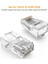 Cat6 RJ45 Konnektör 100 Paket, Cat6 RJ45 Uçları 8P8C Utp Ağ Fişi Cat5 CAT5E Cat6 Telli Kablo Katı Kristal Kafa (Yurt Dışından) 4