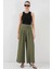 Geniş Paça Pileli Pantolon 6718 - Haki 1