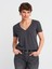 3470 V Yaka Basic T-Shirt-Koyu Antr. 1