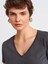 3470 V Yaka Basic T-Shirt-Koyu Antr. 4