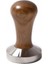 Kahve Tamperi - Ahşap Ergonomik Sap - Düz Tabanlı - Kahve Düzleştirici - Çap: 58 mm - Profesyonel Kahve Makinesi Tamperi 1