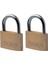 Lock CAD40T 2 Adet Masif Pirinçten Yapılmış Anahtarlı Büyük Asma Kilit Paketi, Altın Rengi, 5,4 x 4 x 1 cm 1