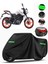 Qj TRX12 Arka Çanta Uyumlu Motosiklet Brandası Premium (Kilit Uyumlu)-Siyah 1