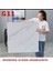 Yapışkanlı Mermer Desenli Kalın Pvc Yer Kaplama Panel Beyaz 60*60 cm 4 Adet 1, 44MT2 2