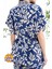 Kadın Regular Fit Desenli Kuşaklı Kısa Kollu Keten Kimono , Plaj Kimono 3
