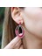 Pembe Zirkon Taşlı Glamore Rose Gold Kaplama Gümüş Küpe 1