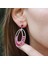 Pembe Zirkon Taşlı Glamore Rose Gold Kaplama Gümüş Küpe 2
