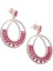 Pembe Zirkon Taşlı Glamore Rose Gold Kaplama Gümüş Küpe 4
