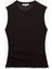 Slim Fit Drapeli Bisiklet Yaka Kolsuz Bluz 1