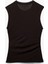 Slim Fit Drapeli Bisiklet Yaka Kolsuz Bluz 2