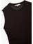 Slim Fit Drapeli Bisiklet Yaka Kolsuz Bluz 3