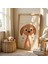 Aşık Kahverengi Köpek Çocuk Odası Ahşap Çerçeveli Duvar Tablosu 2