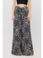 9410 Leopar Desen Saten Palazzo/dökümlü Pantolon Gri 2