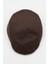 Erkek Düz Pamuklu Acı Kahve Flat Cap Kasket 3