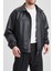 Oversize Erkek Siyah Deri Ceket 2