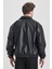 Oversize Erkek Siyah Deri Ceket 3