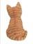Sarı Oturan Kedi Poliserin Biblo Cat Sitting Yellow 20CM Dekoratif Obje Figür Sevimli Gift Adet 2