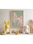 Pastel Renkli Büyülü Unicorn Çocuk Odası Ahşap Çerçeveli Duvar Tablosu 3