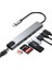 Macbook Pro Air Için USB Type-C Hub Dönüştürücü 8 In 1 Çoklayıcı - Hdmı, 2 Adet USB 3.0, 2 Adet USB C, Sd/microsd, Ethernet - Çevirici 8li Port USB C Adaptör Bağlantı Noktası Ara Kablo 2