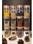 Luxury 12'li Bambu Kapaklı Etiketli Cam 250 ml Baharatlık Seti Baharatlık Takımı 1 Adet 1