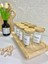 Luxury 8'li 250 ml Bambu Kapaklı Ahşap Stantlı Cam Baharatlık, Etiketli Saklama Kavanozu (Kaşık Dahil) 1 Adet 1