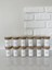 Luxury Bambu Kapaklı Cam Baharatlık Seti / 12’li Set / 200 ml / 16 Adet Etiket Hediye 1 Adet 3