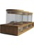Luxury Porgold Bambu Baharatlık 500 Ml. 3'lü Bambu Stand 1 Adet 3