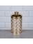 Luxury Zeyve Akrilik Gold Daireli Kavanoz Büyük 21X11 cm Kapaklı 1 Adet 1